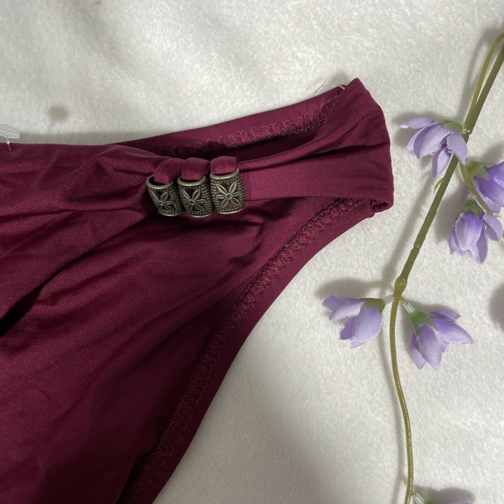 NEW Becca Beaded‎ Tab Side Hipster Bikini Bottom [SZ XL ] - Picture 6 of 12